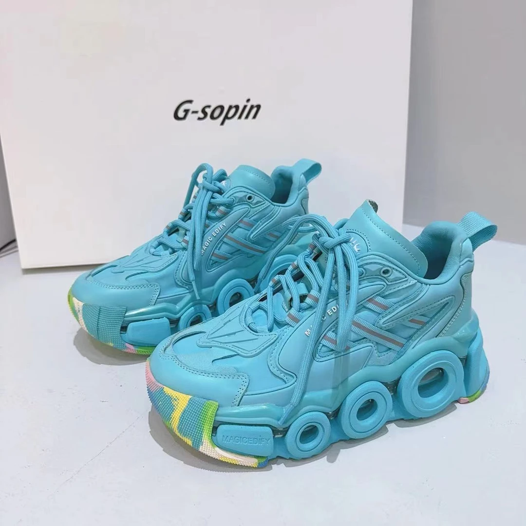 现货C1｜真皮羊里垫“风火轮”老爹女鞋｜半码拍小｜8889-9