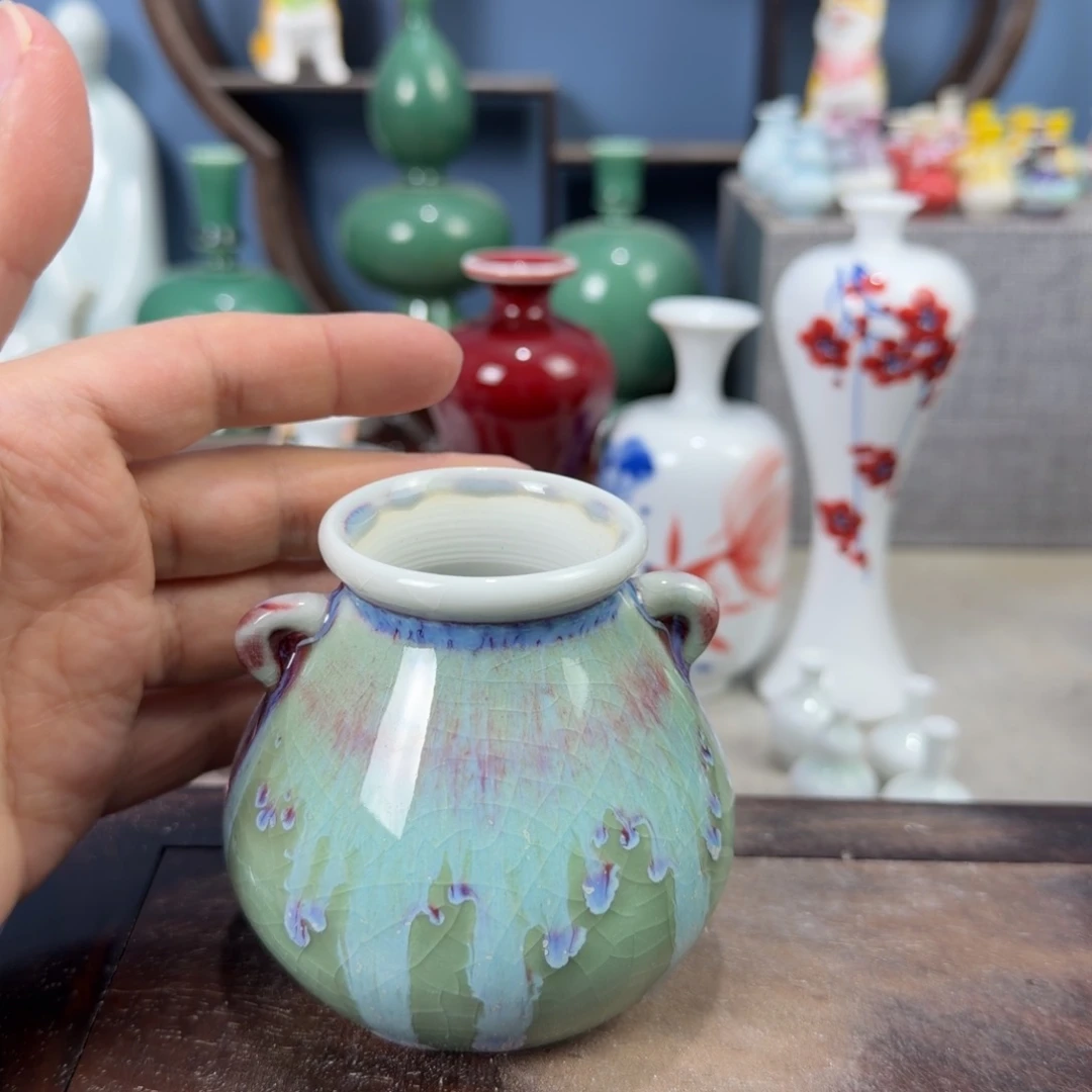 陶瓷手工小花器摆件