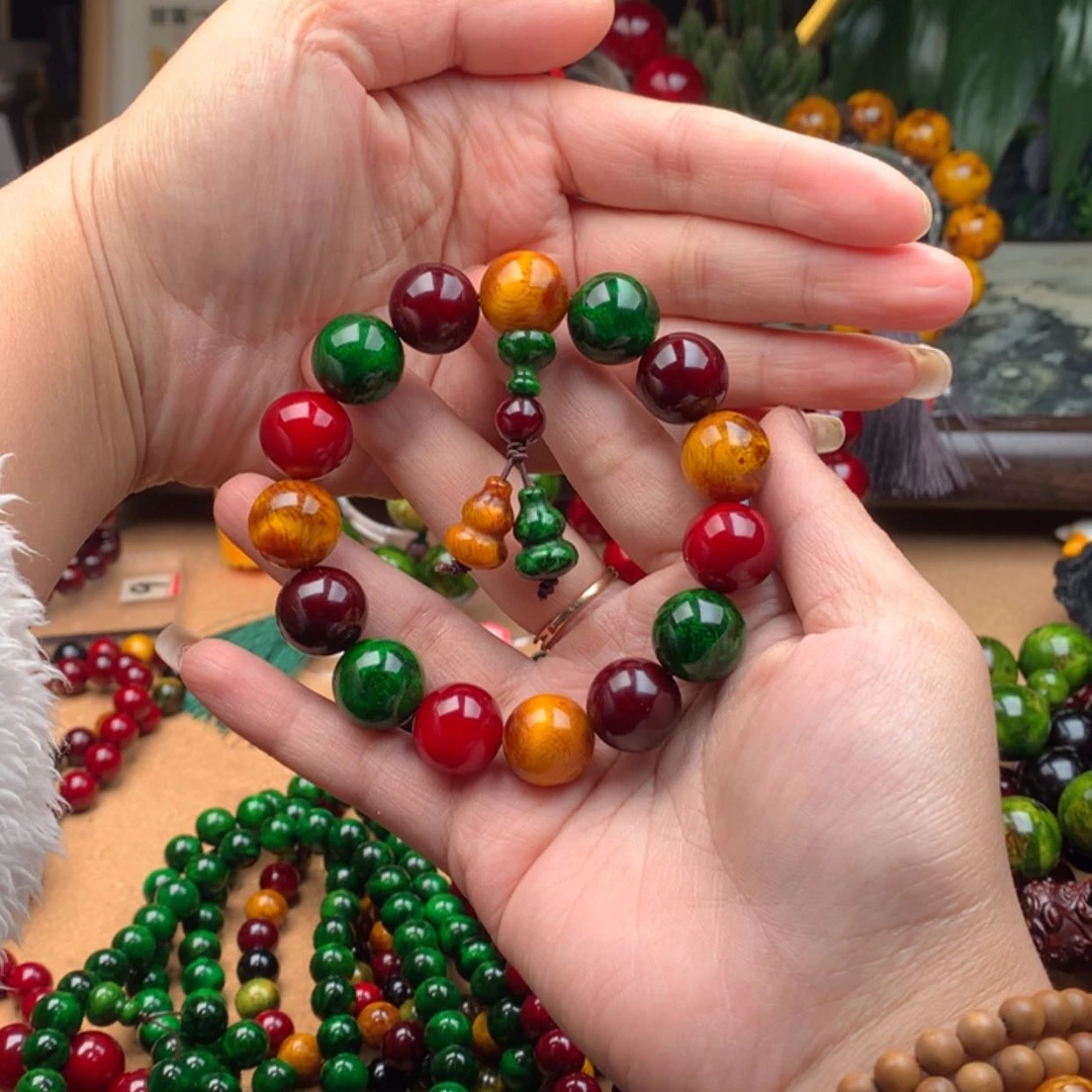 【闪购商品】松木（琥珀木）手串/手链守****?1.5多宝珠