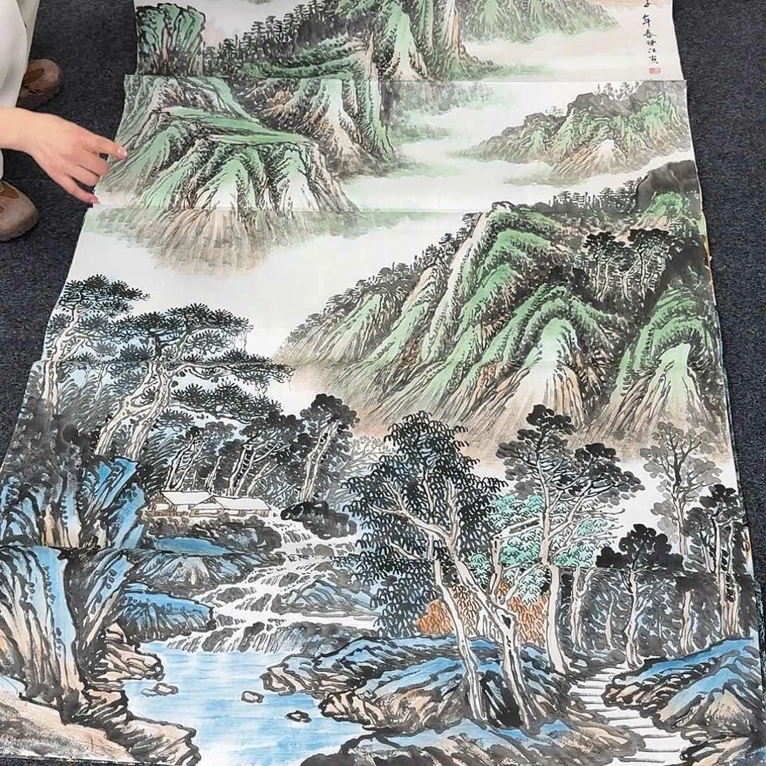 纯手绘国画作品好看六尺