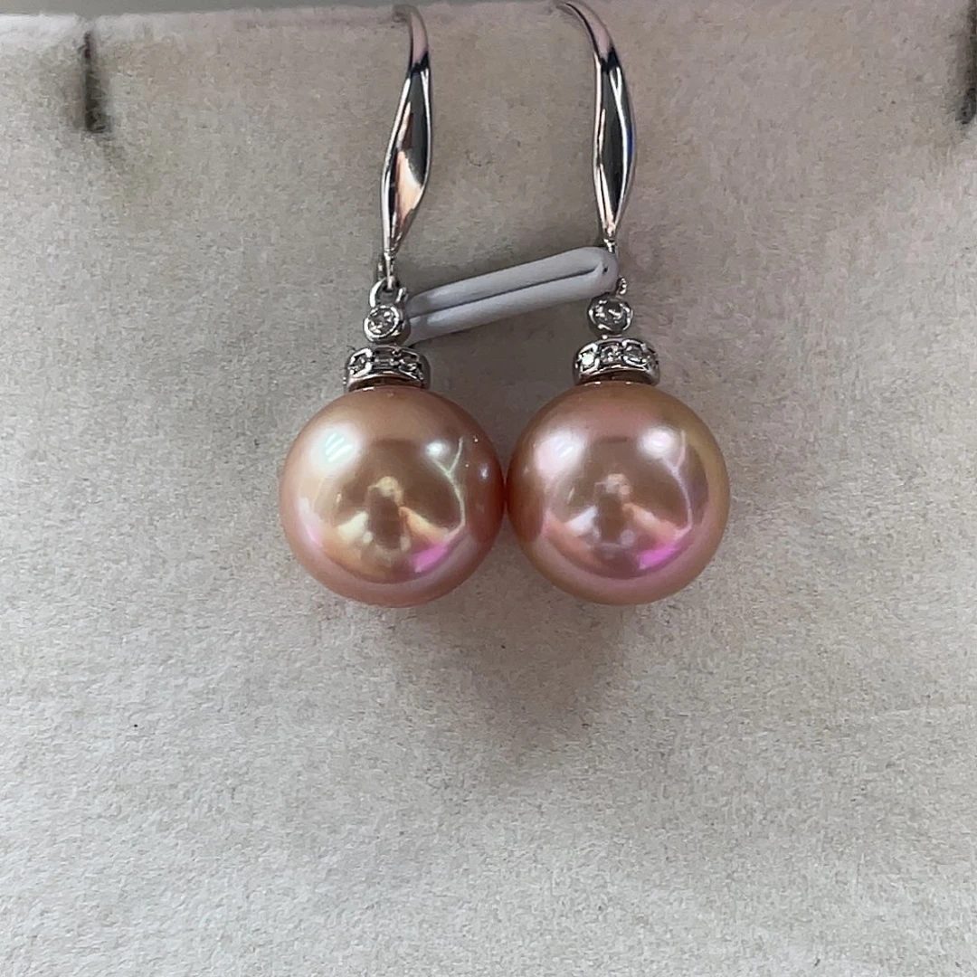 淡水珍珠耳饰银S925镶嵌