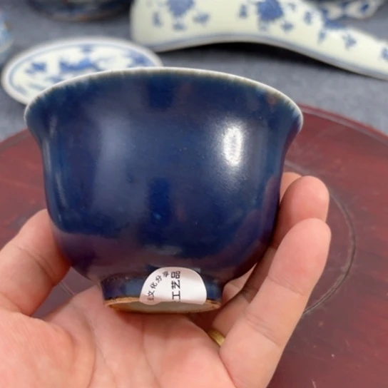 一***福壶一个霁蓝釉主人杯