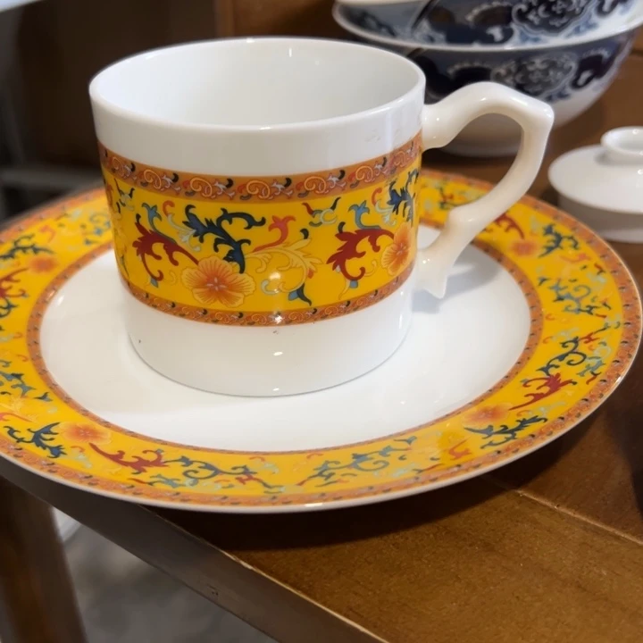 杯黄如意咖啡杯陶瓷