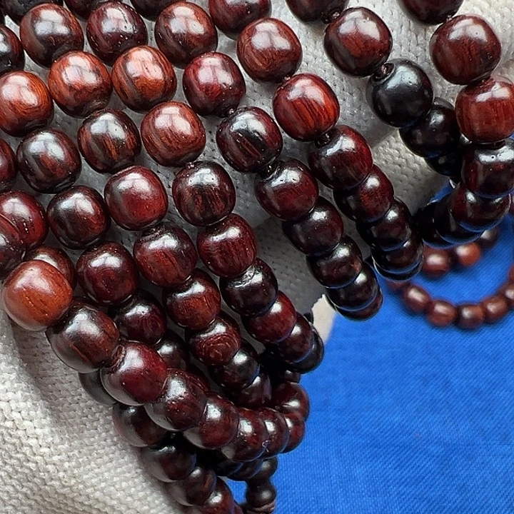 花梨木类红降06圆珠红肉满油多圈（瑕疵）