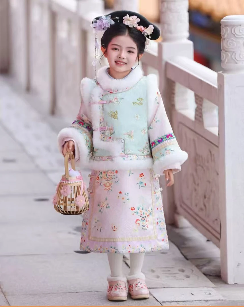 【SUger Yuu自制秋冬清仓第一波】女童格格服套装【晴格格】6683