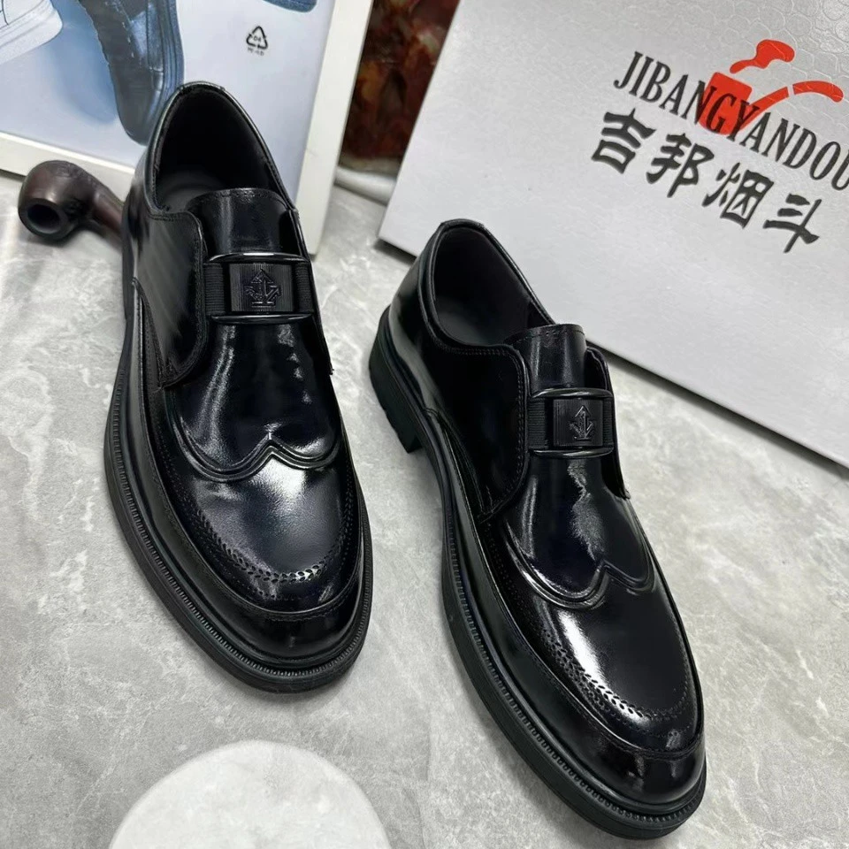 正装商务皮鞋男结婚新郎鞋子休闲内增高男鞋alma pason苹果款