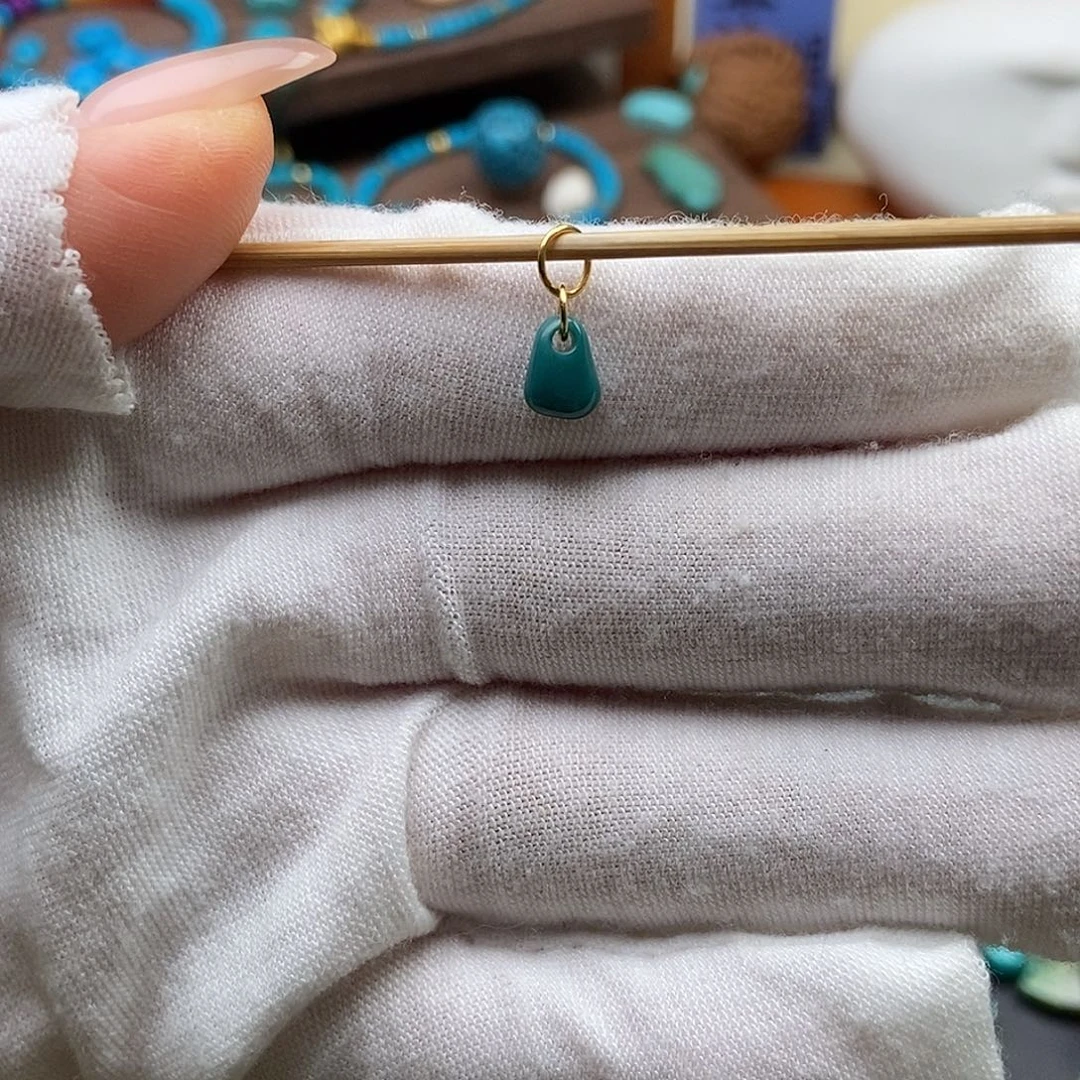 绿松石18K金镶嵌绿松石配饰h