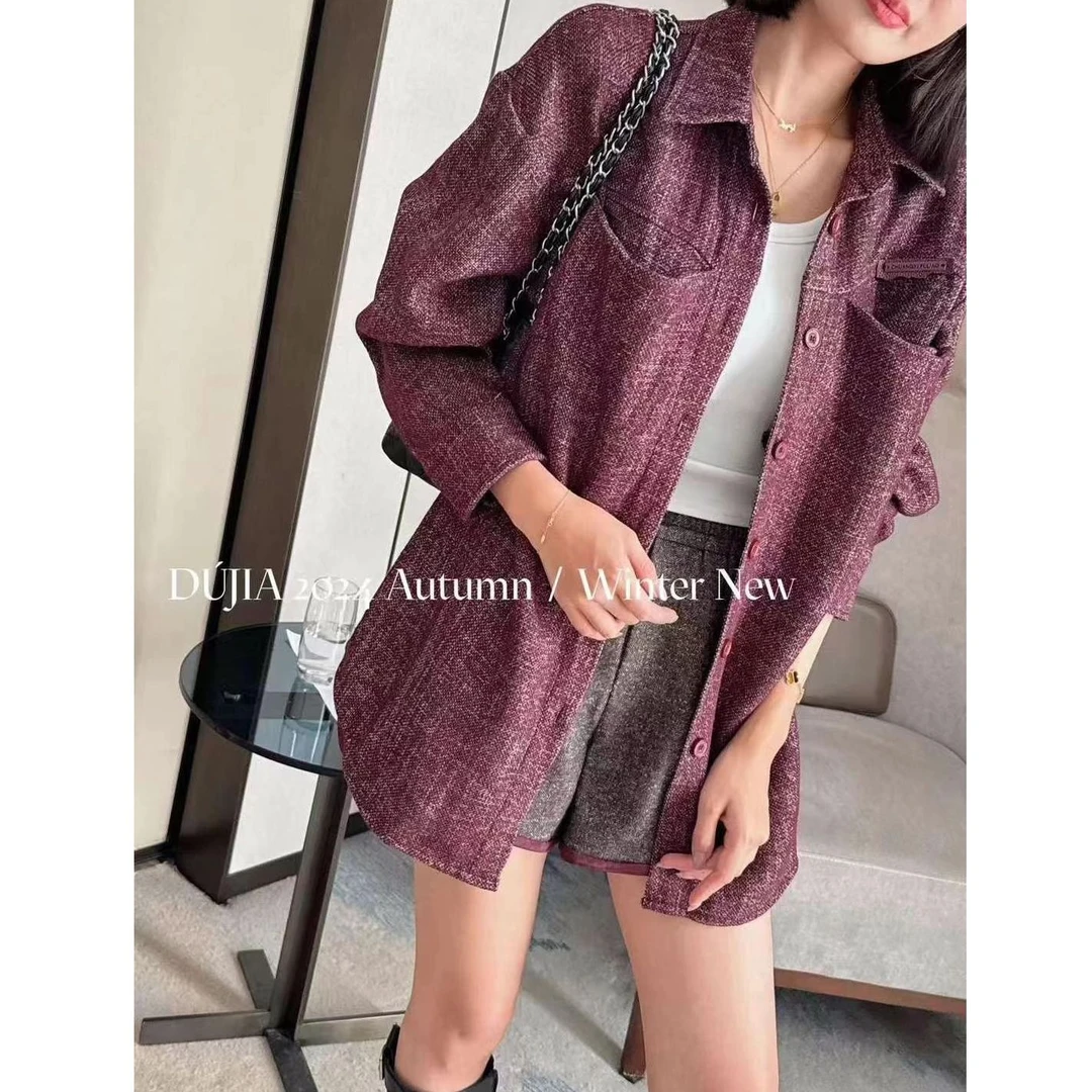 KIKI严选：38912-丽家欧洲站南油秋季新款时尚复古前口袋衬衫