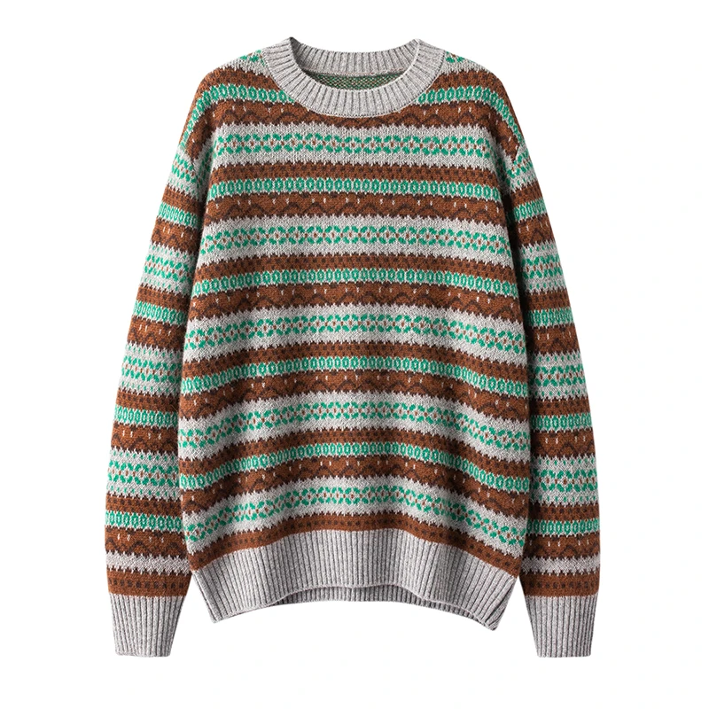 重磅重工绞花加厚100纯山羊绒秋冬冬季毛衣针织女