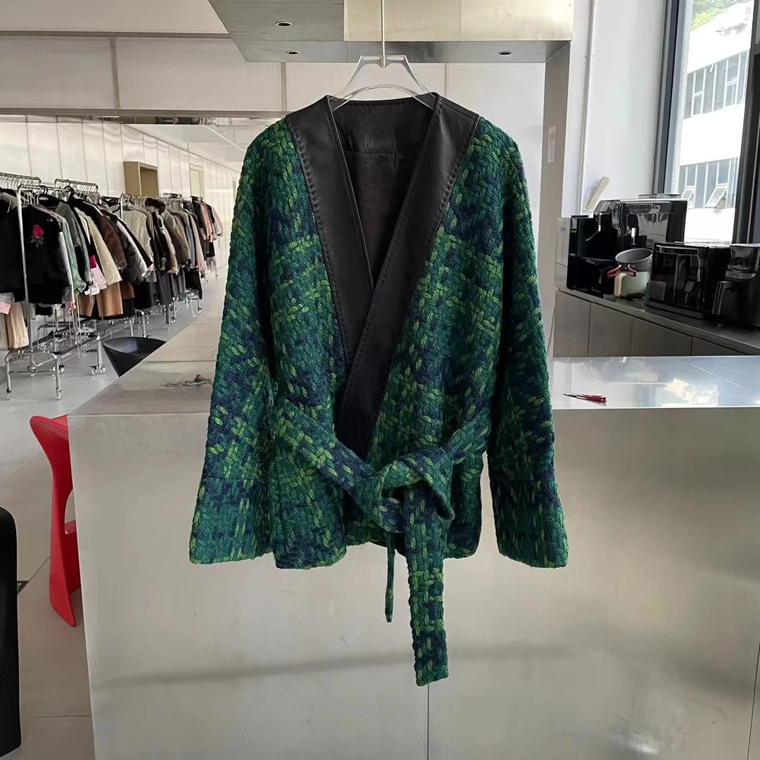 i-EAST 科西嘉旅途~编织撞色设计开衫外套-3D WT41383