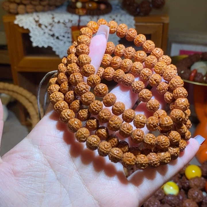 手串金刚菩提86原籽红皮老树王爆肉108一物