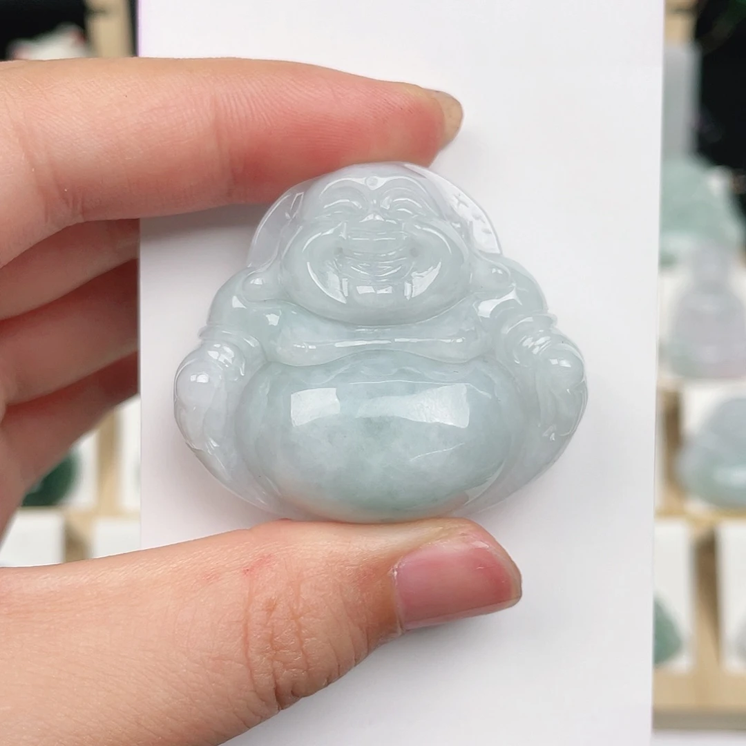 翡翠未镶嵌颈饰佛公