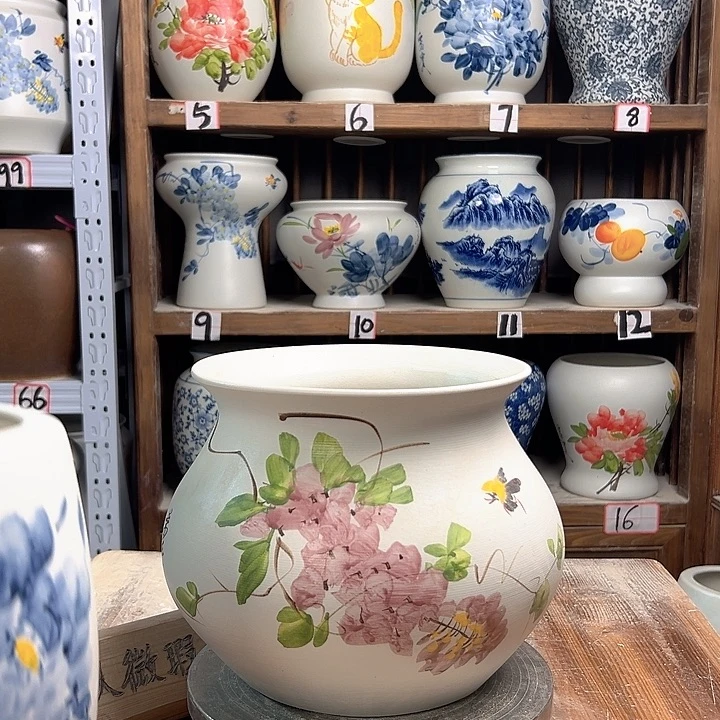 陶钱袋子紫藤陶瓷陶瓷陶瓷