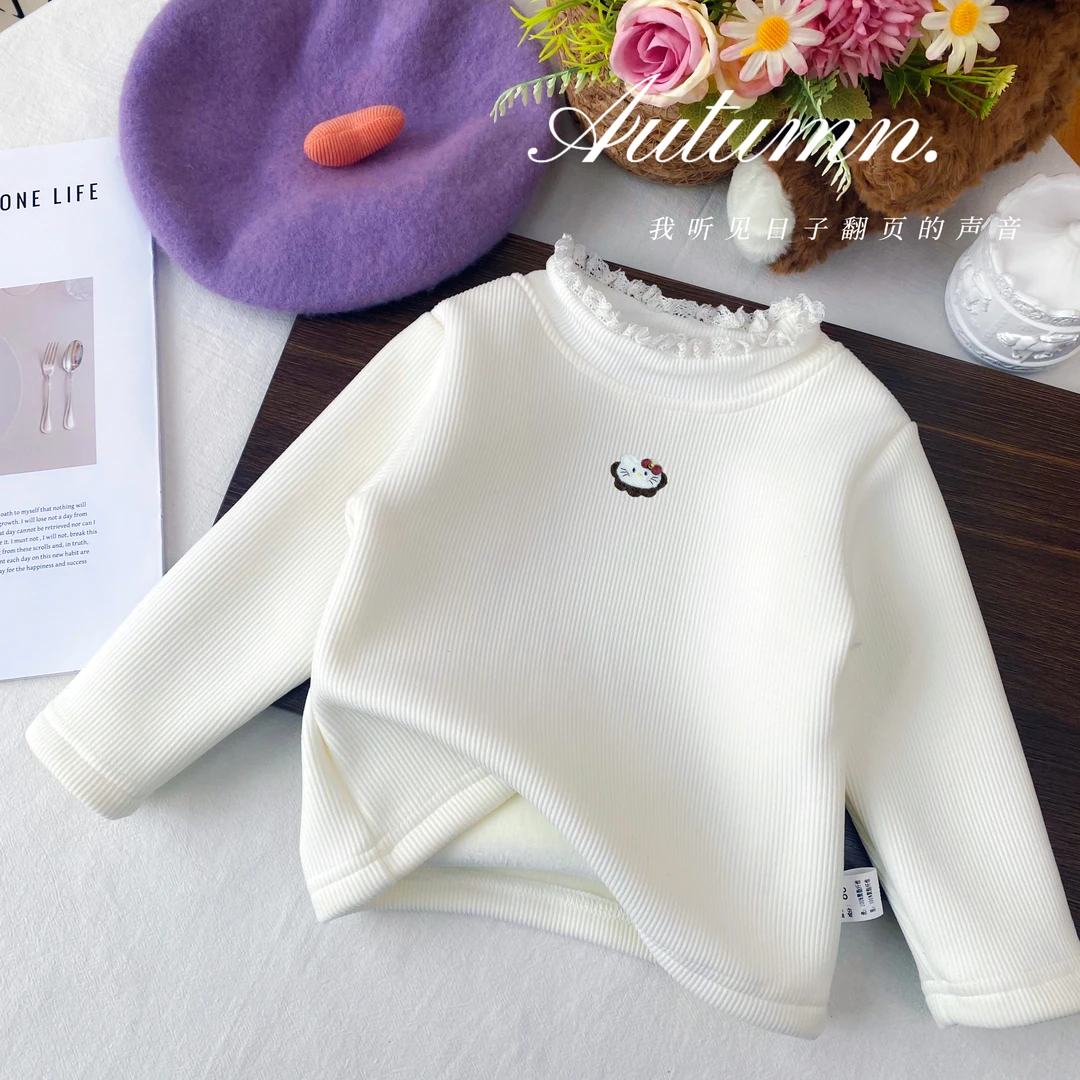 【百搭搭子加厚保暖】纯色高领秋冬女宝爱心加绒打底ZS-J-D519