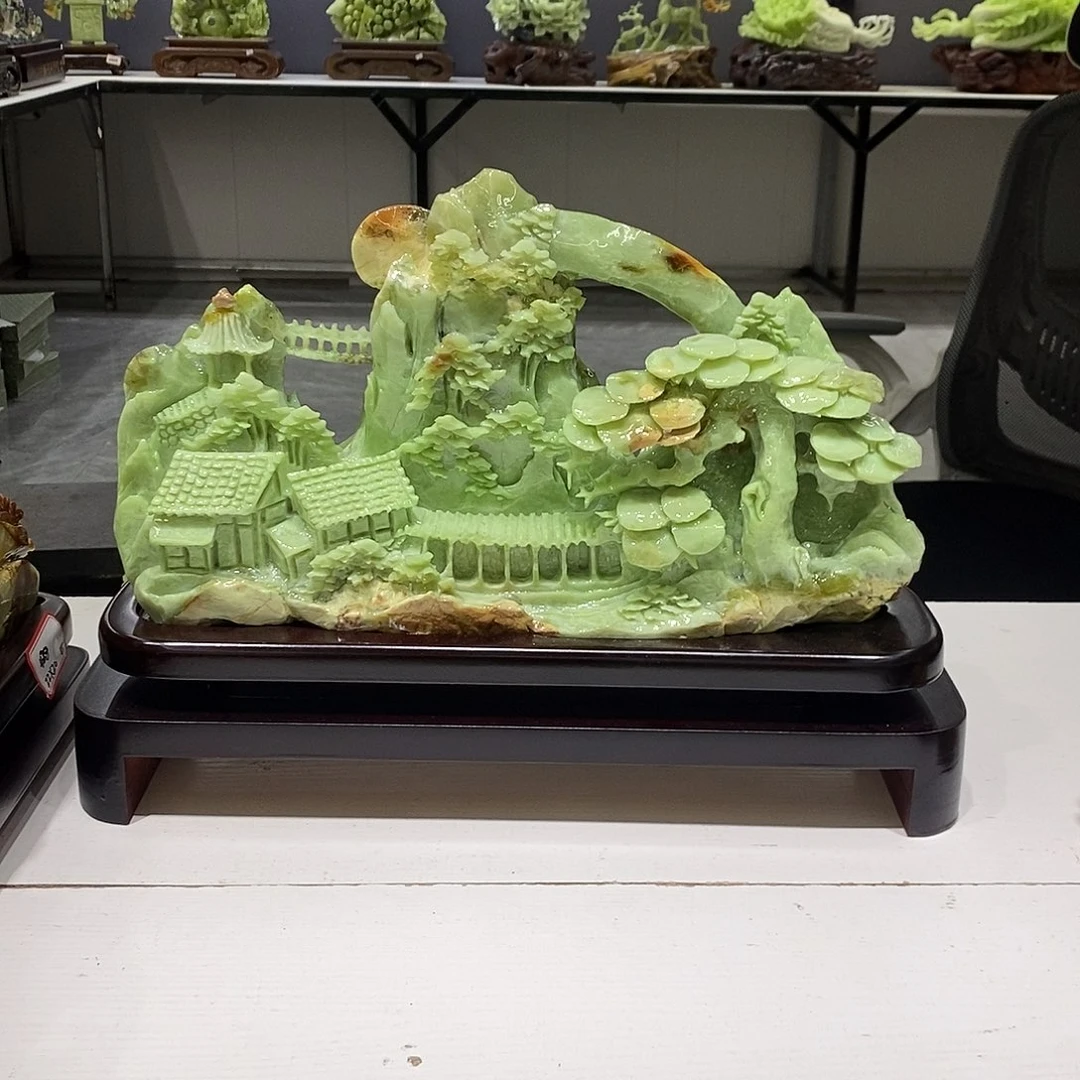 小***阳玉家居摆件山水摆件43长