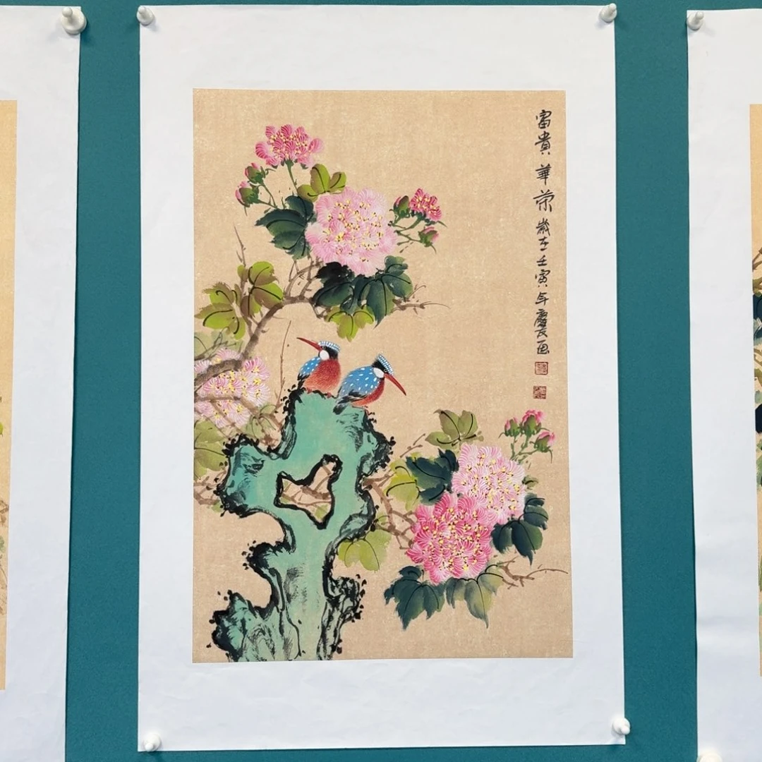 国画李庆友花鸟作品