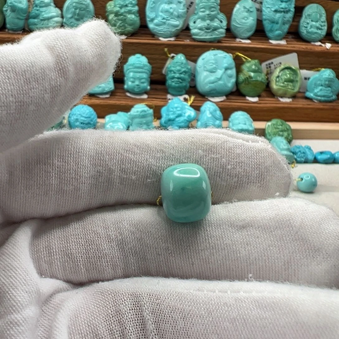 绿松石未镶嵌老型珠11.8mm