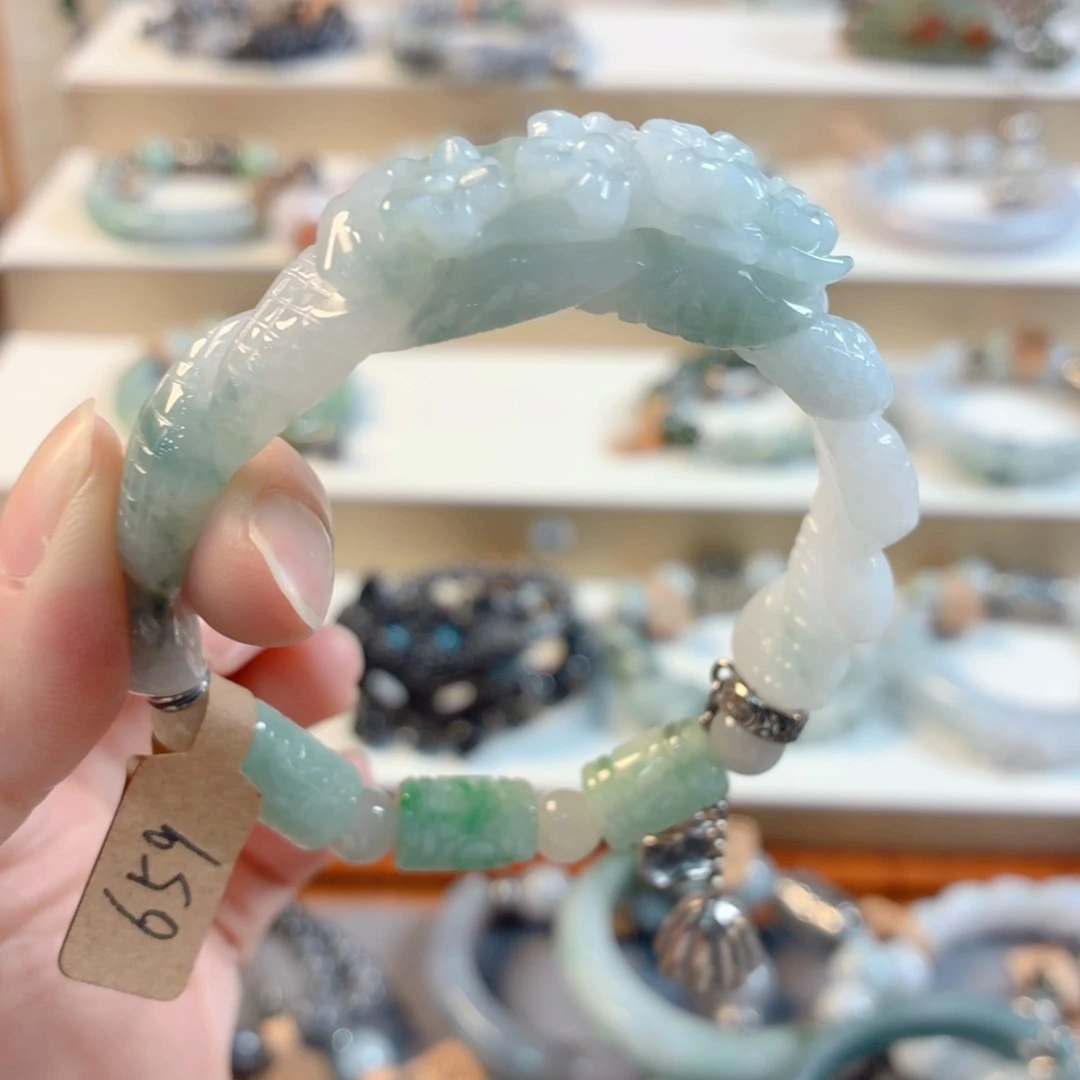 草***你未镶嵌手链翡翠手串