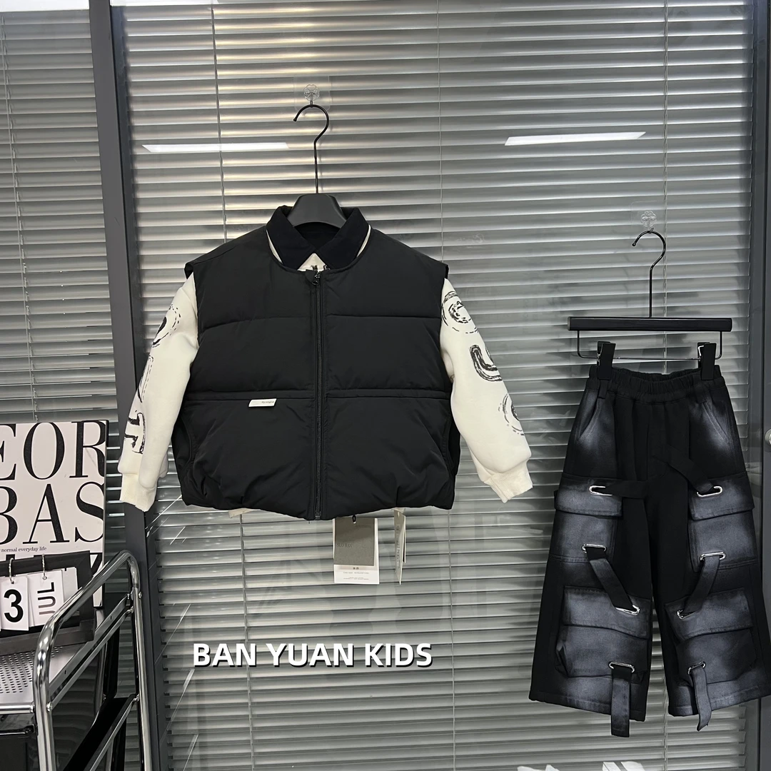 冬款时尚休闲百搭宽松加厚潮流秋冬冬季加厚马甲-98989