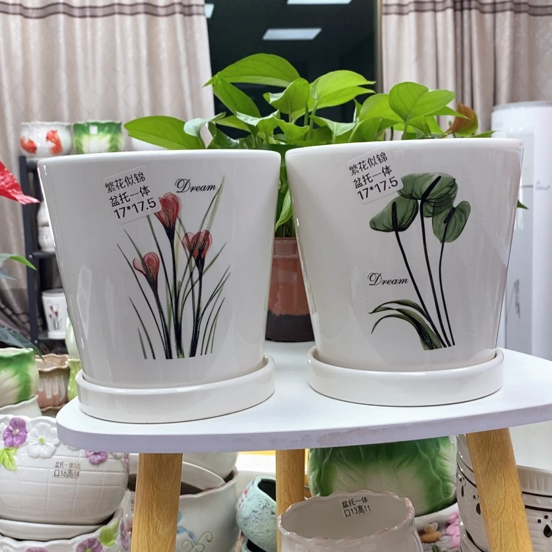 @陶瓷花盆@@繁花似锦