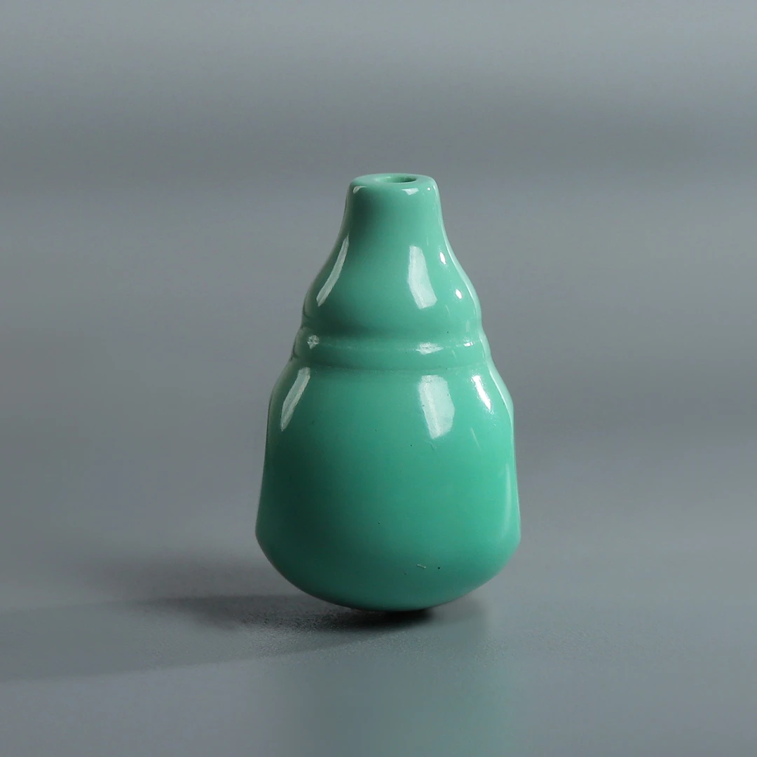 精品瓷高绿色一体三通佛头菩提手串项链隔配饰diy百搭爆款配件