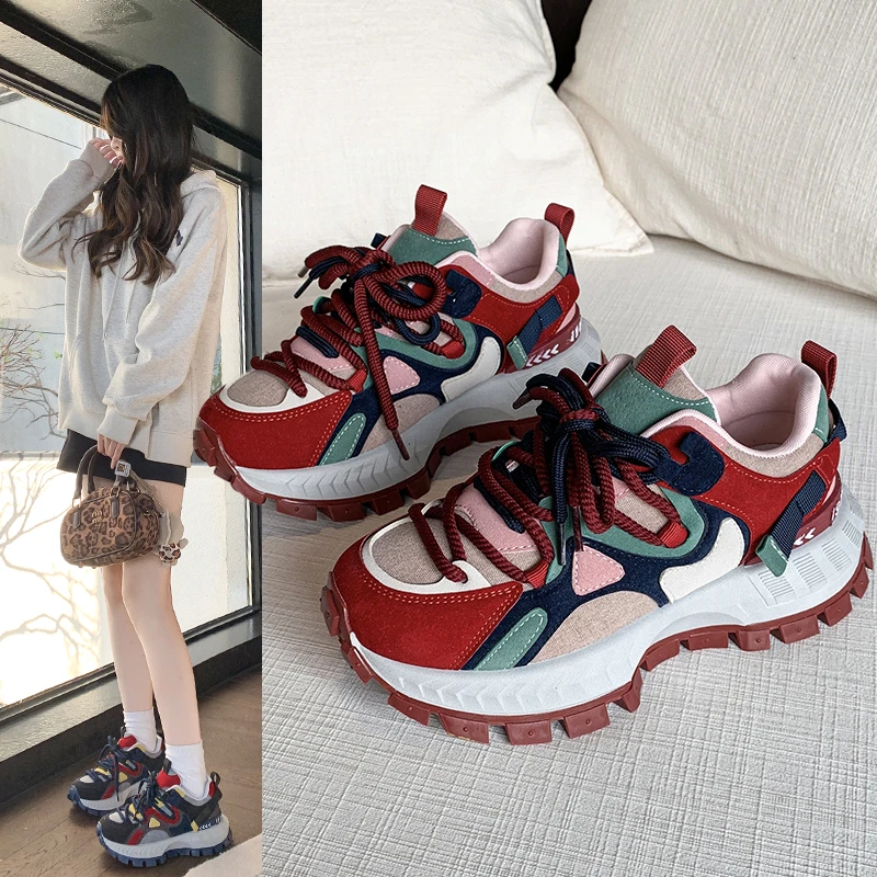 女鞋运动鞋2025年春秋季新款时尚厚底韩版老爹鞋网红百搭学生鞋子