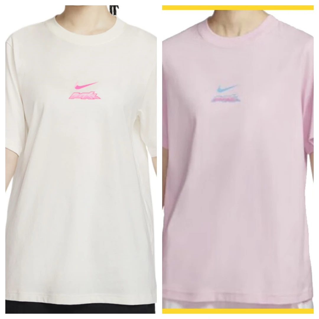 NIKE耐克女子AS W NSW SS TEE ESSNTL GCEL无领短T恤HM4625-133