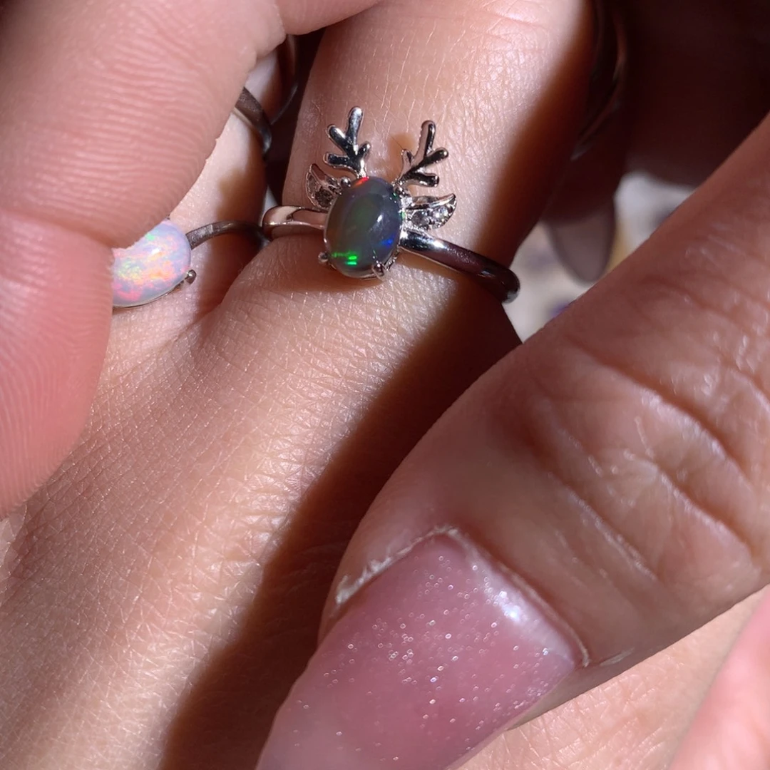 【闪购商品】水晶戒指银S925镶嵌戒指