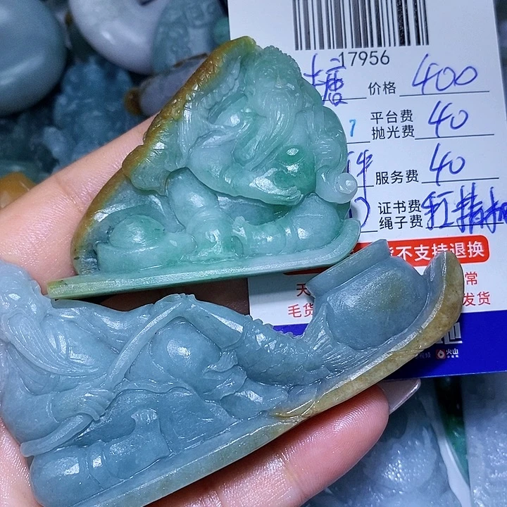 糖***肉定制翡翠未镶嵌天光墟翡翠市场现金代购