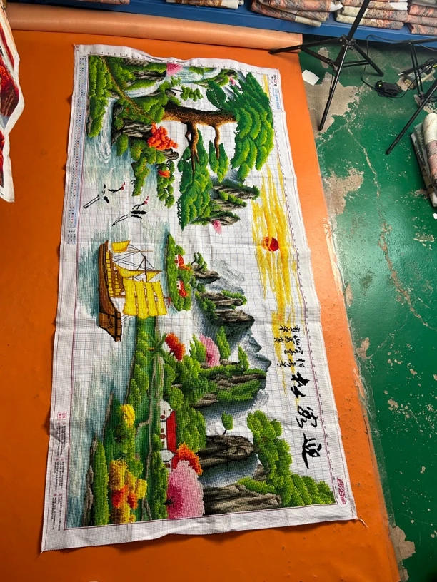 十字绣迎客松 长1.8米 宽85厘米