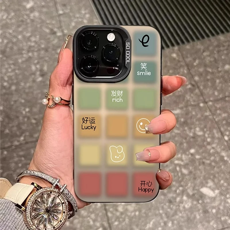 适用iphone16promax手机壳彩银15晕染方块苹果14plus超薄13防摔12