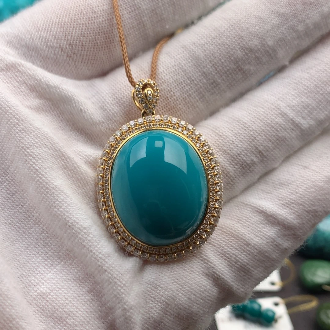 绿松石18K金镶嵌绿松石