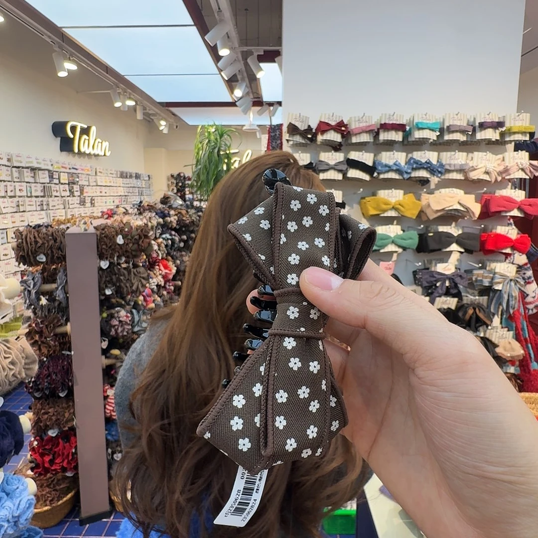 布艺非金属小碎花香蕉夹