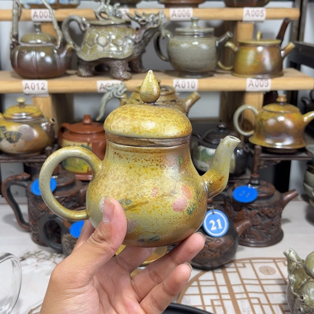 建水紫陶柴烧放漏福利款，纯裸坯柴烧
