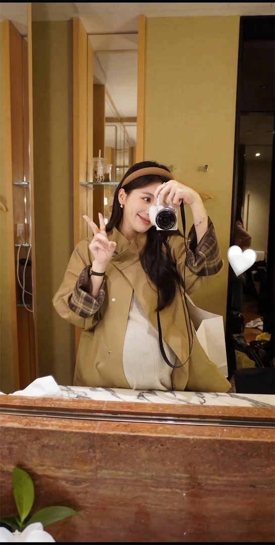 YPP！【英伦游记】高级经典撞色袖口中长款廓形显瘦宽松英伦风衣