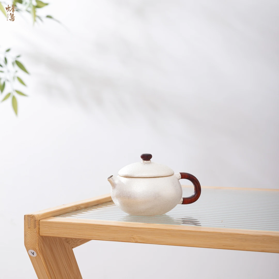 蜂鸟工坊 名匠优选 木把木钮小白胖宝宝素款泡茶壶 MJYXA1318