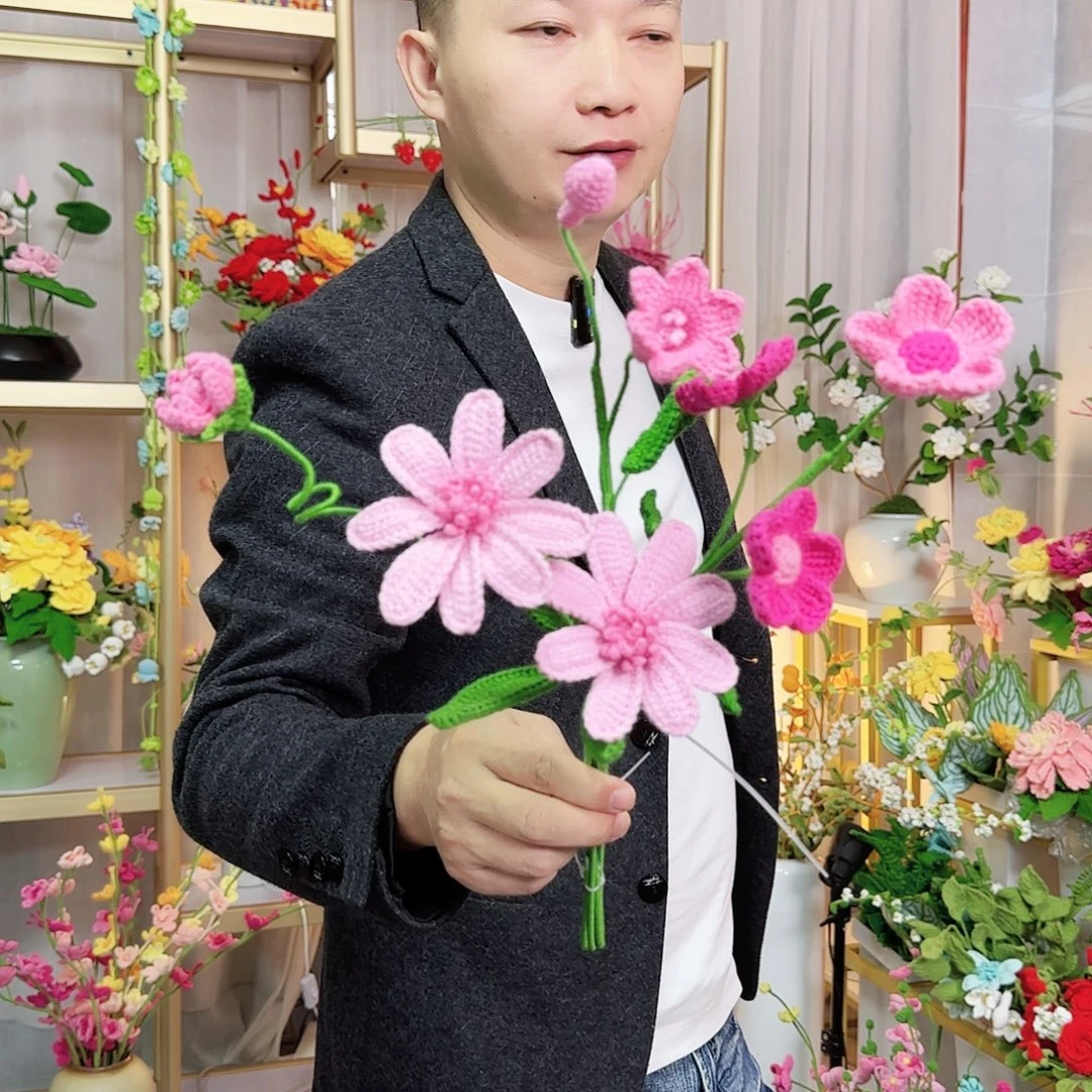 纯手工钩织手工钩织设计花束