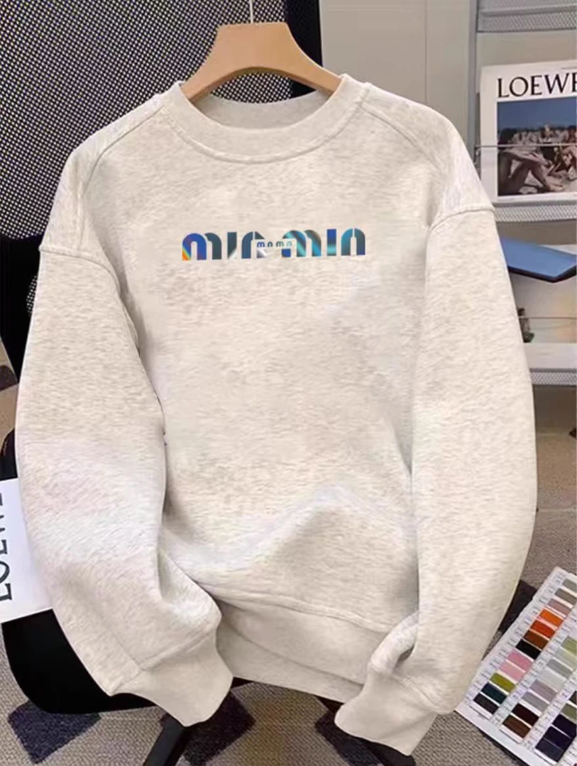 【滔哥专属】镭射工艺-秋冬新品男女同款百搭休闲宽松版圆领卫衣