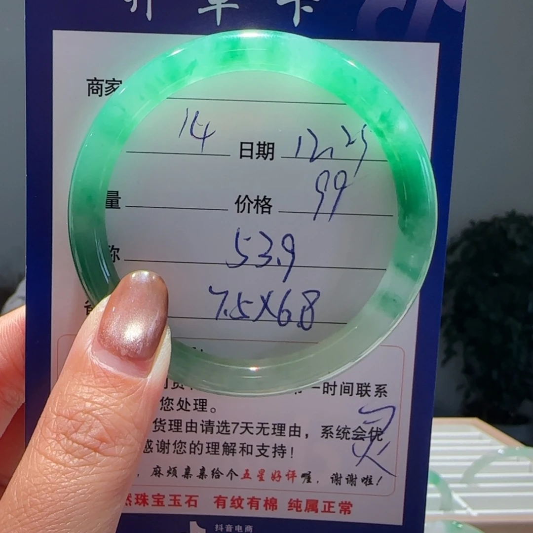 石英质玉（非洲翠）未镶嵌手镯