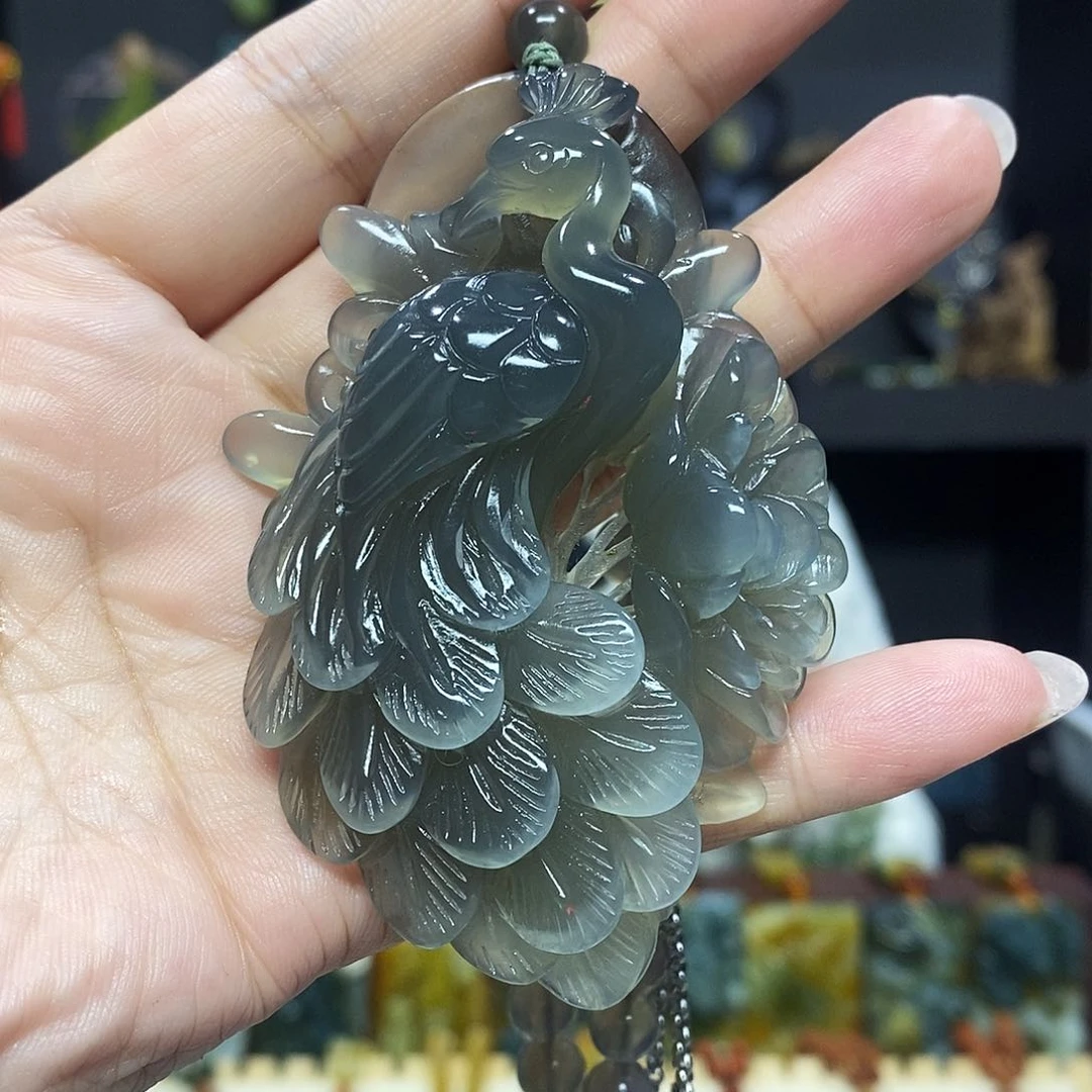 未镶嵌岫玉挂件吊坠项链