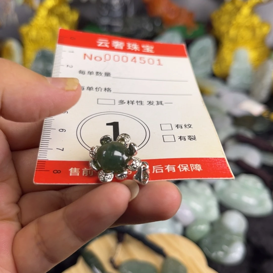翡翠未镶嵌吊坠(赠链)