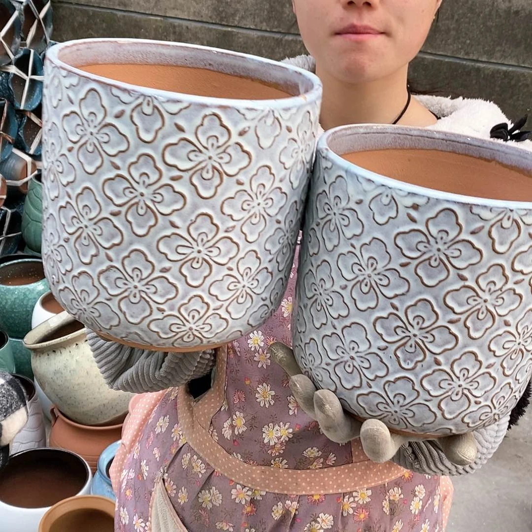 紫砂花盆正品口20高20