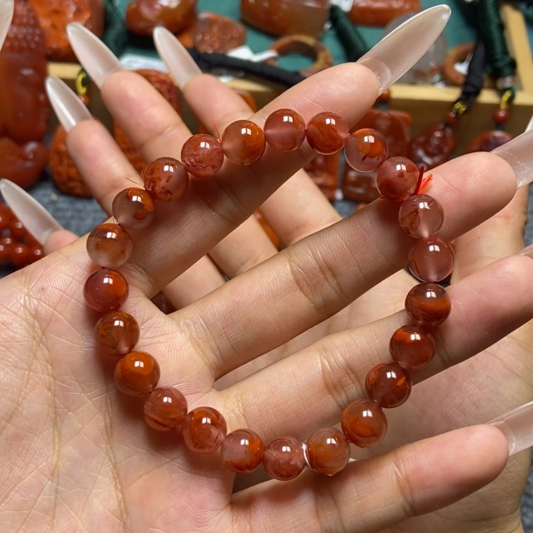 手串未镶嵌南红玛瑙8+m m