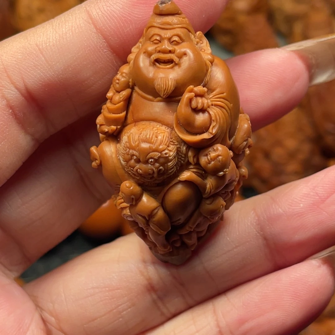 真***诚橄榄核手串/手链九子财神