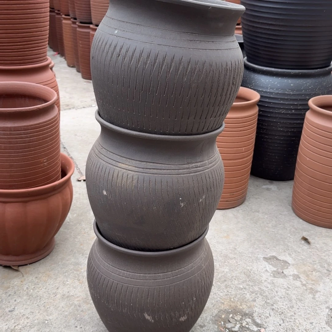 紫砂花盆口25高30宜兴紫砂瑕疵不指定