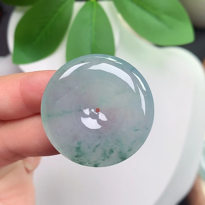 颈饰未镶嵌翡翠平安扣 31.5x6.4mm