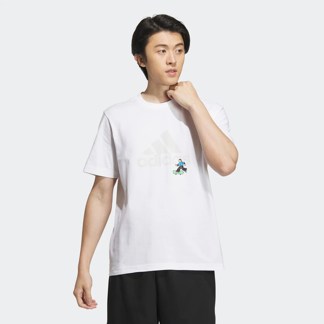 Adidas/阿迪达斯 男子 SEEBIN 艺术家合作运动短袖T恤 IA8156