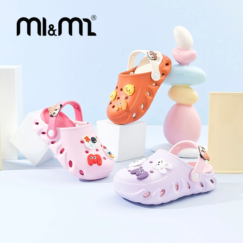 M1&M2童鞋儿童卡通洞洞鞋夏季凉鞋拖鞋百搭舒适夏日玩水镂空防滑