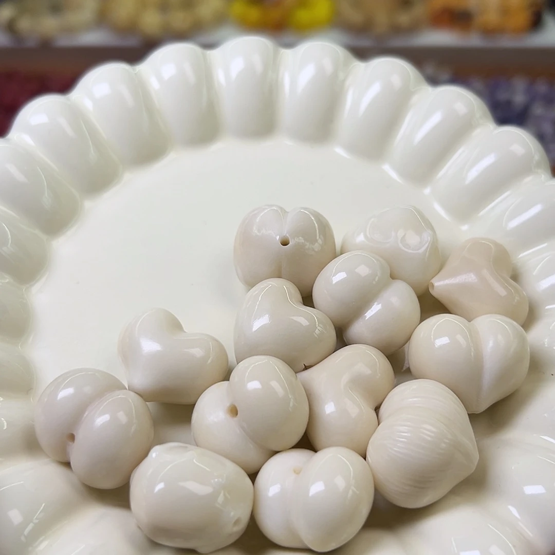 菩提根/象牙果手串瑕疵爱心混13颗