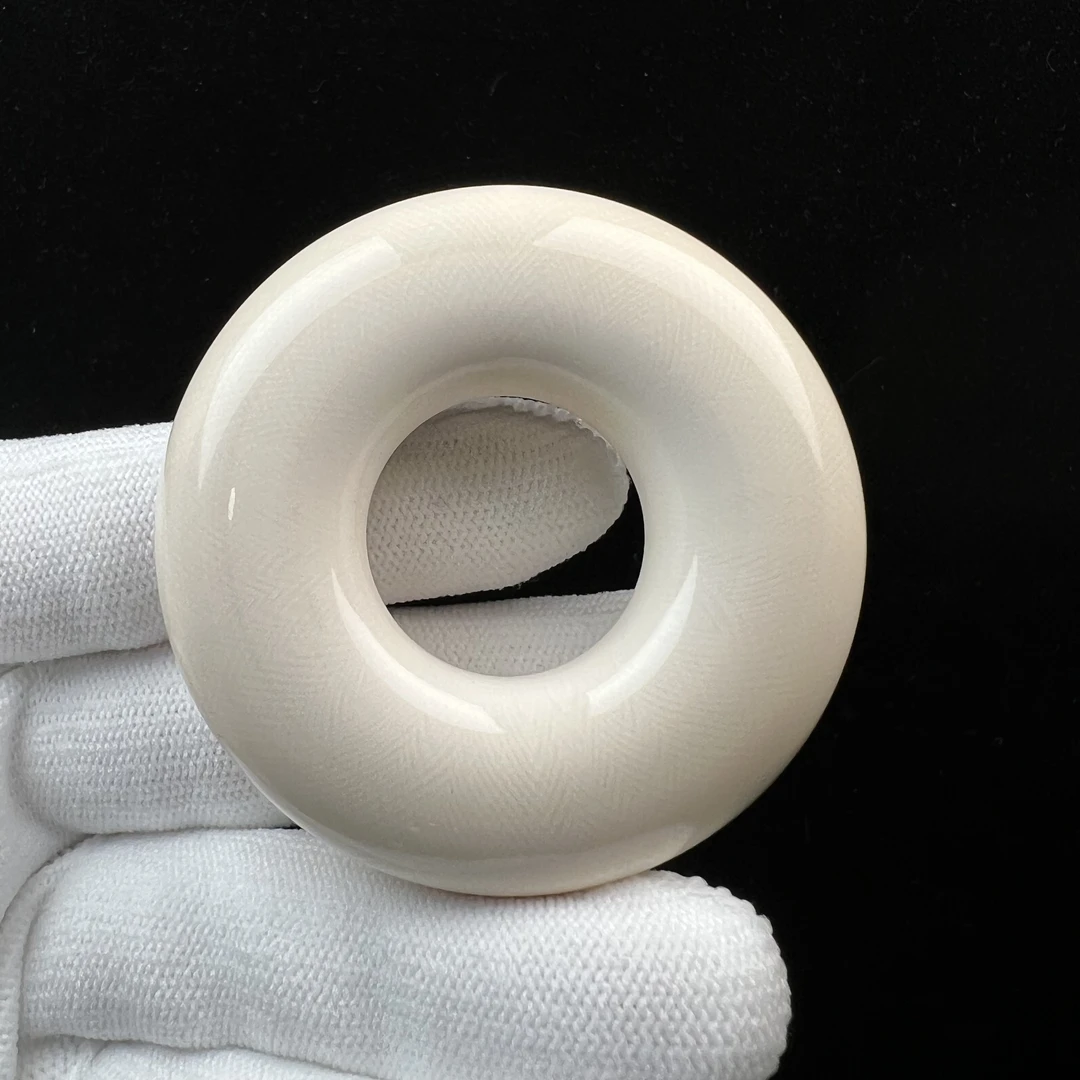 S1891天然猛犸牙 平安扣 扣子57x23x16.5mm50.3克支持鉴定 假一罚